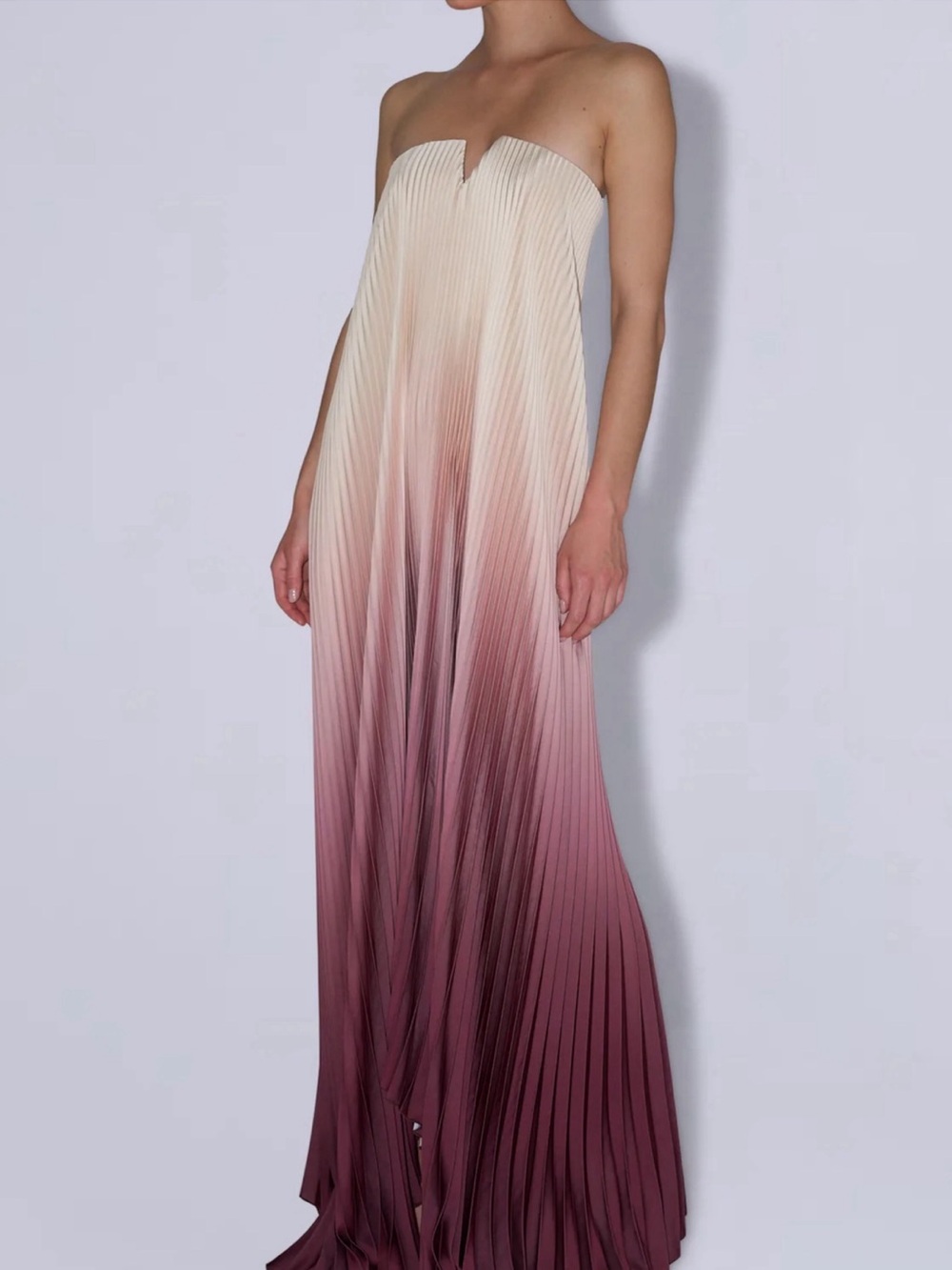 L'IDÉE Black Tie Strapless Maxi Gown in Soufflé